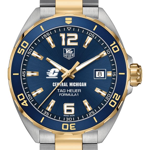 Central Michigan Men's TAG Heuer Two-Tone Formula 1 with Blue Dial & Bezel - Image 1