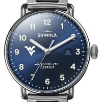 West Virginia Shinola Watch, The Canfield 43mm Blue Dial