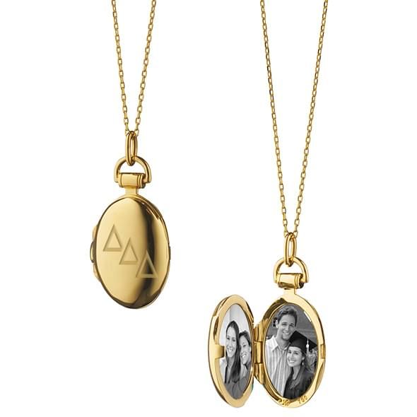 Delta Delta Delta Monica Rich Kosann Petite Locket in Gold