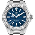 click to view Wisconsin Women's TAG Heuer 35mm Steel Aquaracer with Blue Dial - Image 1