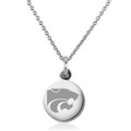 Kansas State University Necklace with Charm in Sterling Silver - Image 1