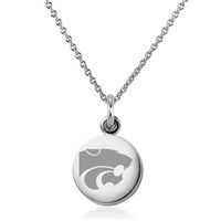 Kansas State University Necklace with Charm in Sterling Silver