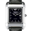 Virginia Tech Men's Black Quad Watch with Leather Strap - Image 1