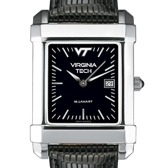 Virginia Tech Men's Black Quad Watch with Leather Strap - Image 1