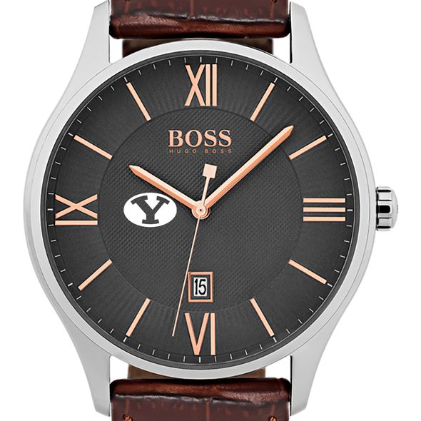 Brigham Young University Men's BOSS Classic with Leather Strap from M.LaHart