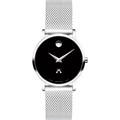 click to view Virginia Military Institute Women's Movado Museum with Mesh Bracelet - Image 2