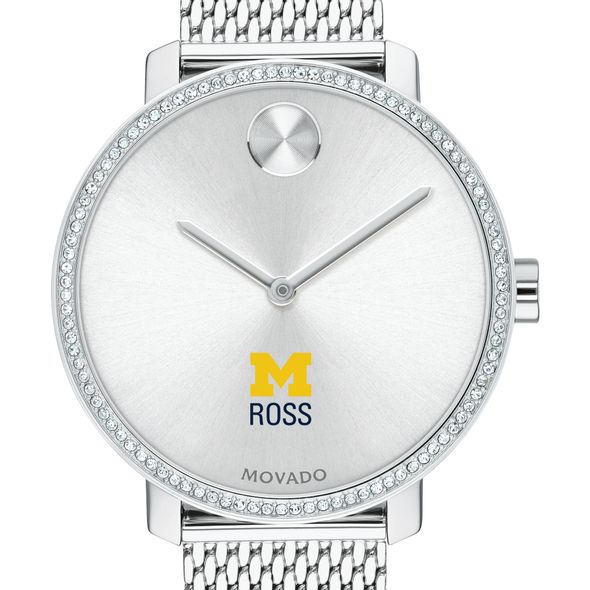 Michigan Ross Women's Movado Bold with Crystal Bezel & Mesh Bracelet - Image 1