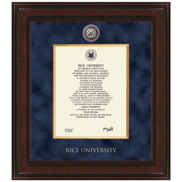 Rice Diploma Frame - Excelsior - Image 1