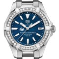 click to view Seton Hall Women's TAG Heuer 35mm Steel Aquaracer with Blue Dial - Image 1