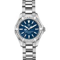 click to view Seton Hall Women's TAG Heuer 35mm Steel Aquaracer with Blue Dial - Image 2