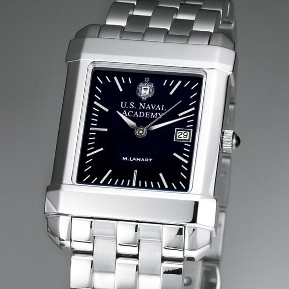USNA Men's Black Quad Watch with Bracelet