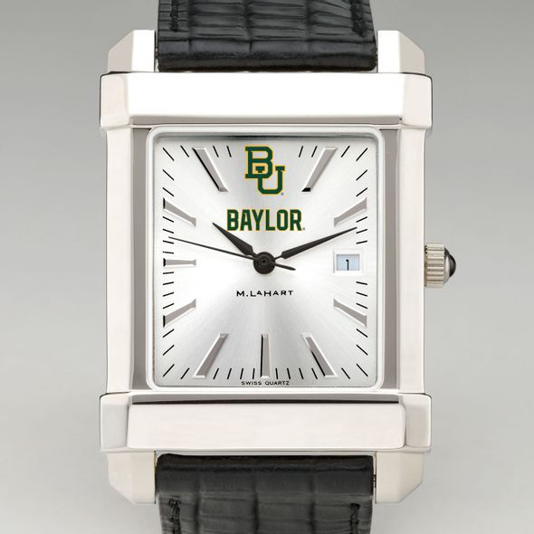 Baylor Men's Collegiate Watch with Leather Strap - Image 1