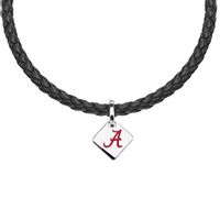 Alabama Leather Necklace with Sterling Silver Tag