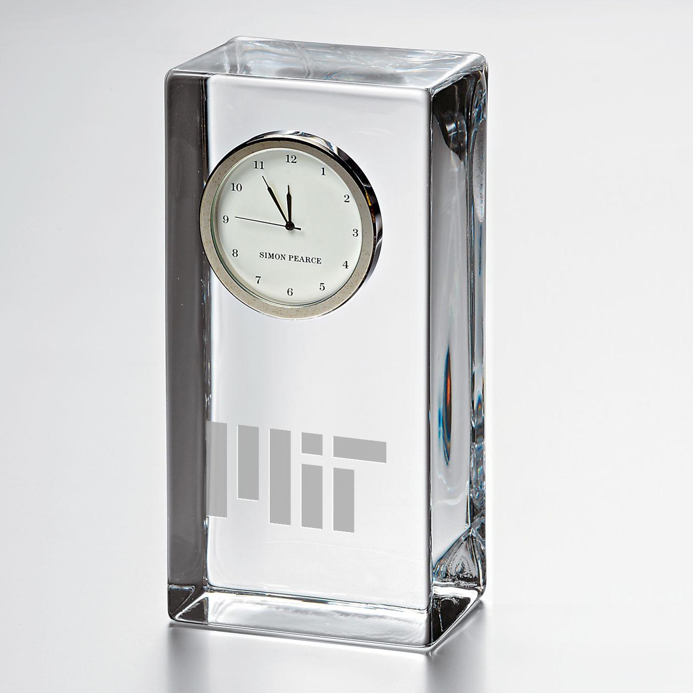 MIT Tall Desk Clock by Simon Pearce