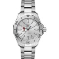 Texas Tech Men's TAG Heuer Steel Aquaracer with Silver Dial - Image 2