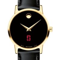 Stanford Women's Movado Gold Museum Classic Leather