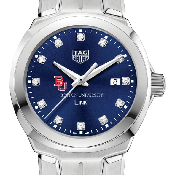 Boston University Women's TAG Heuer Link with Blue Diamond Dial