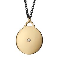 Naval Academy Monica Rich Kosann Round Charm in Gold with Stone