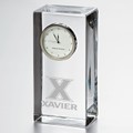 Xavier Tall Glass Desk Clock by Simon Pearce - Image 1