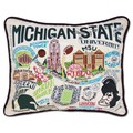 Michigan State Embroidered Pillow - Image 1