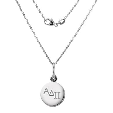 Alpha Delta Pi Sterling Silver Necklace with Sterling Silver Charm