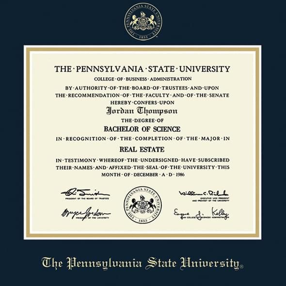Official Penn State University Diploma Frame, the Fidelitas Graduation Gift Selection