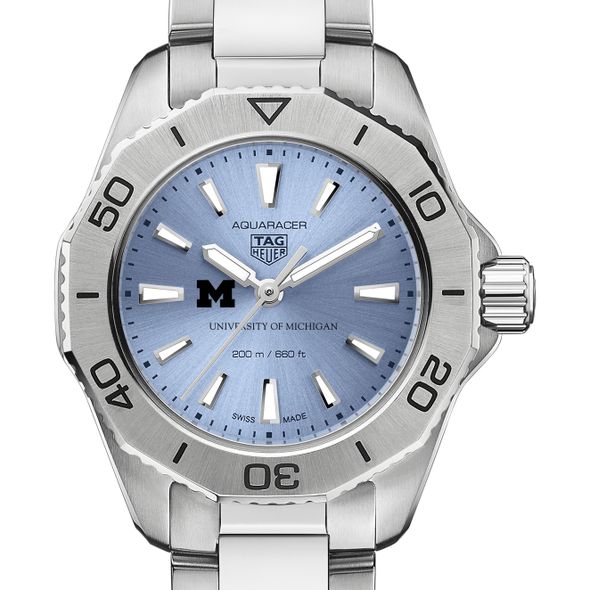 Michigan Women's TAG Heuer Steel Aquaracer with Blue Sunray Dial - Image 1