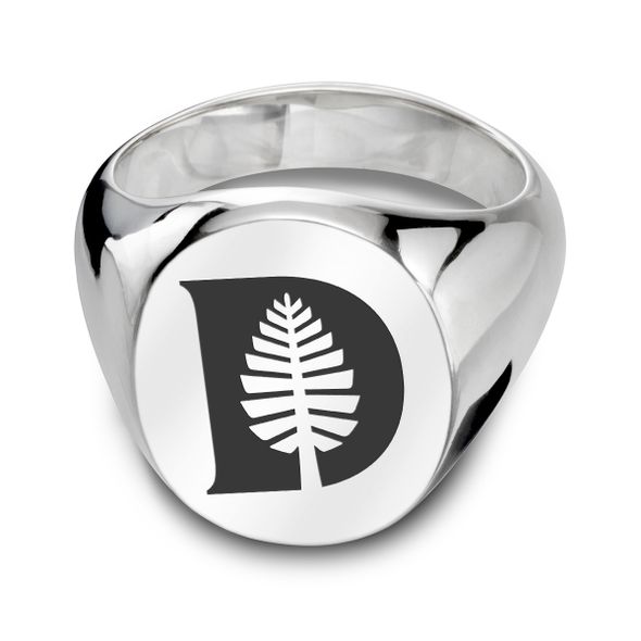 Dartmouth Sterling Silver Oval Signet Ring - Image 1