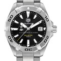 click to view US Air Force Academy Men's TAG Heuer Steel Aquaracer with Black Dial - Image 1