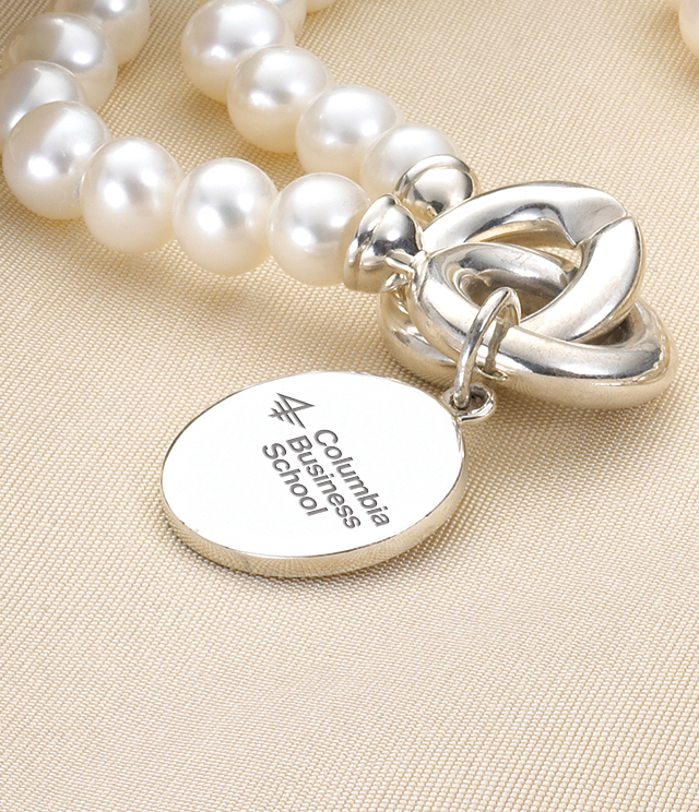 Columbia Business School Jewelry for Women - Sterling Silver Charms, Bracelets, Necklaces. Personalized Engraving.
