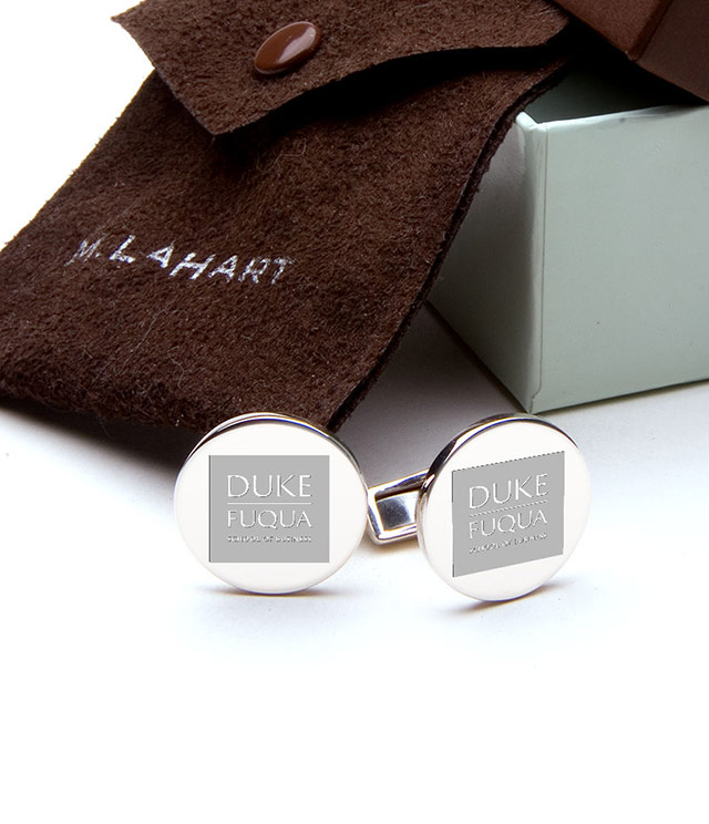 Duke Fuqua Men's Sterling Silver and Gold Cufflinks, Money Clips - Personalized Engraving