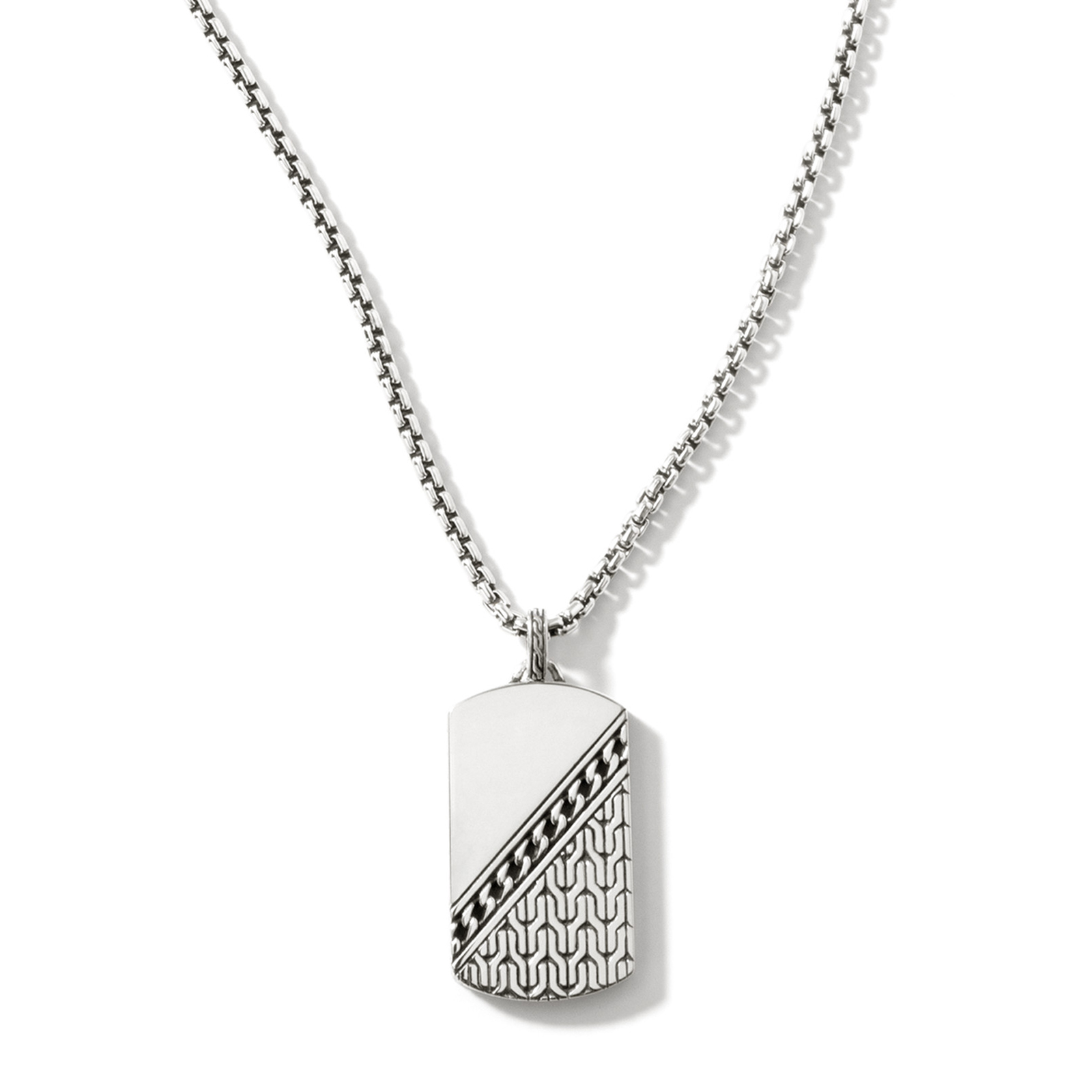 Berkeley Dog Tag by John Hardy with Box Chain - Image 4