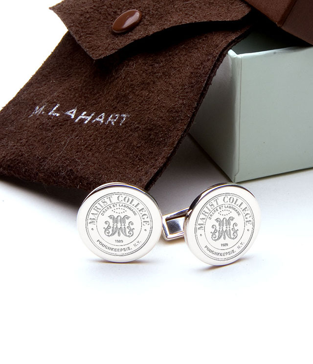 Marist College Men's Sterling Silver and Gold Cufflinks, Money Clips - Personalized Engraving