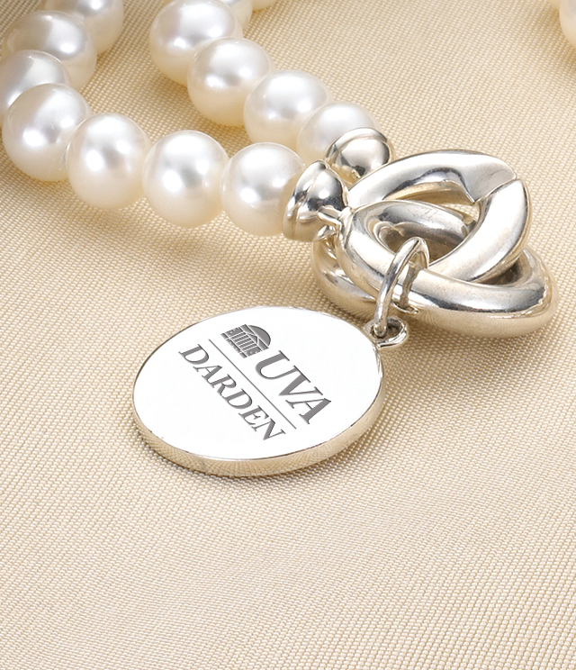 UVA Darden Jewelry for Women - Sterling Silver Charms, Bracelets, Necklaces. Personalized Engraving.