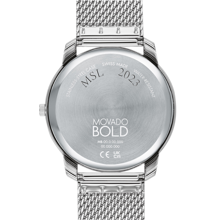 University of Wisconsin Men's Movado Stainless Bold 42 - Image 3