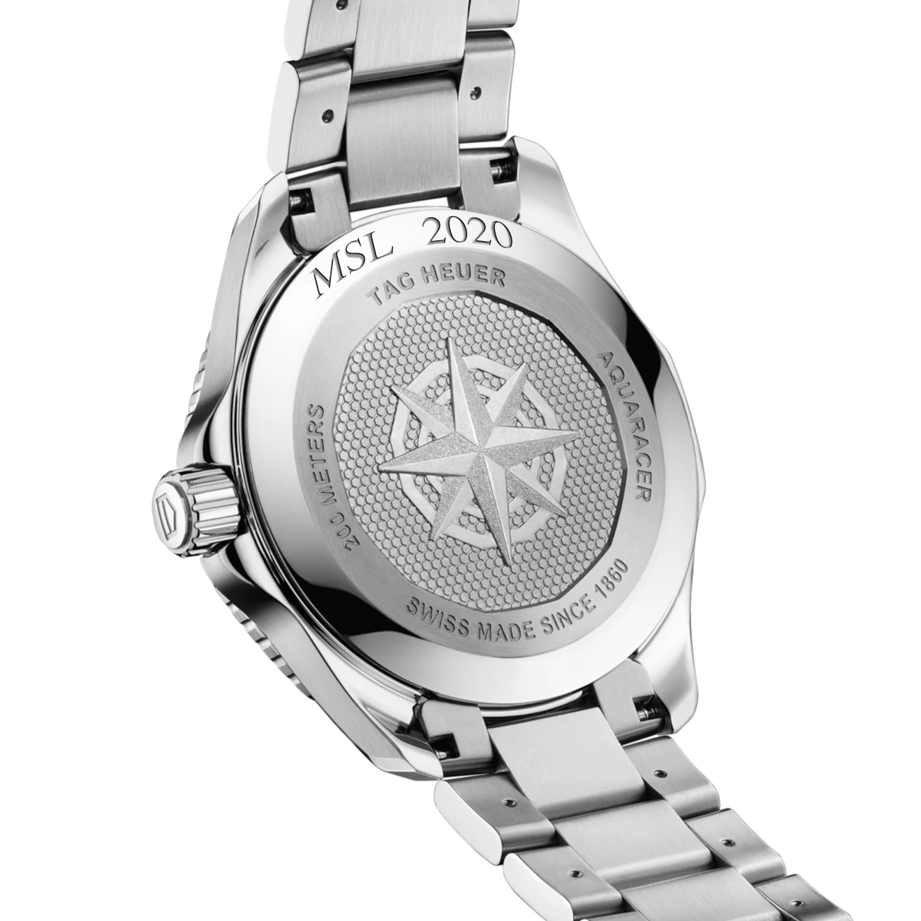 LSU Men's TAG Heuer Steel Aquaracer with Silver Dial - Image 3